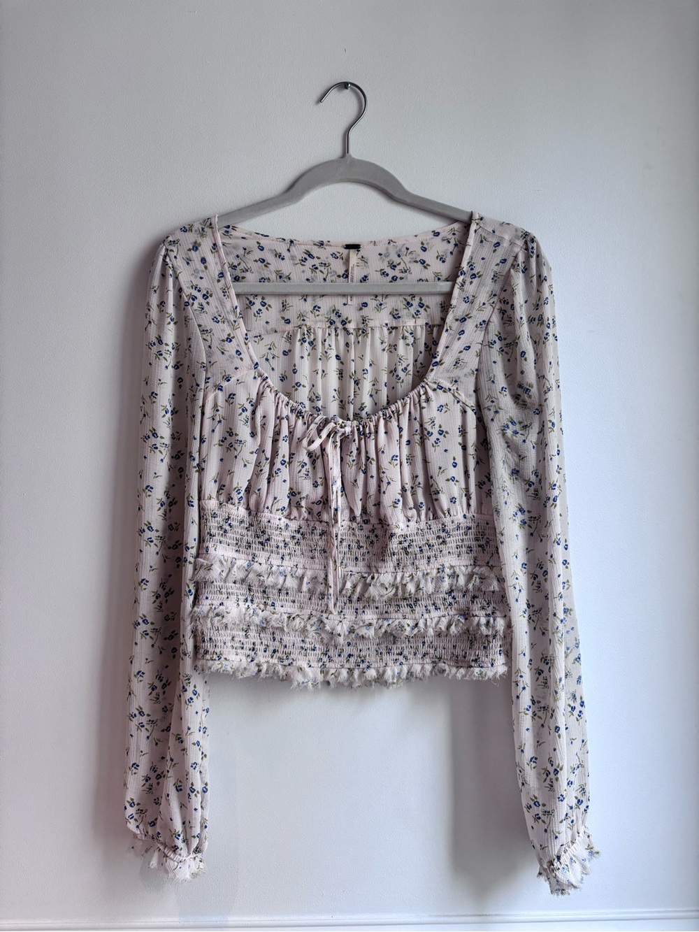 Free People Pink Floral Top